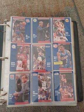 Vintage NBA Basketball Card Collection – 72 Cards with Binder